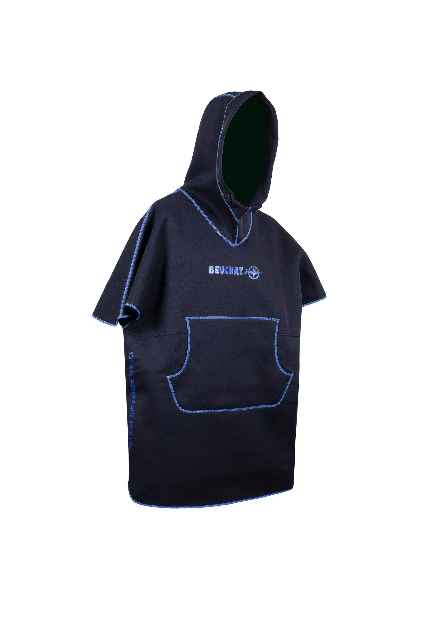 PONCHO BLACK/DEEP BLUE