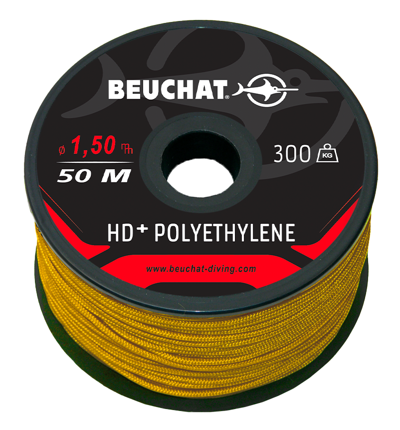 50 M Yellow Dyneema (braid) 1,5 mm - 300 Kg