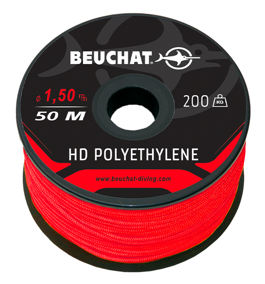50 M Red Dyneema (nylon) 1,5 mm - 200 Kg
