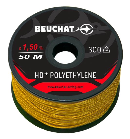 50 M Yellow Dyneema (braid) 1,5 mm - 300 Kg