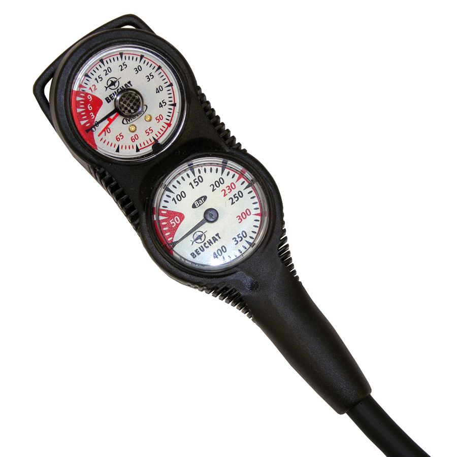 2 in 1 Gauge - Depth gauge + Pressure Gauge 300 Bars