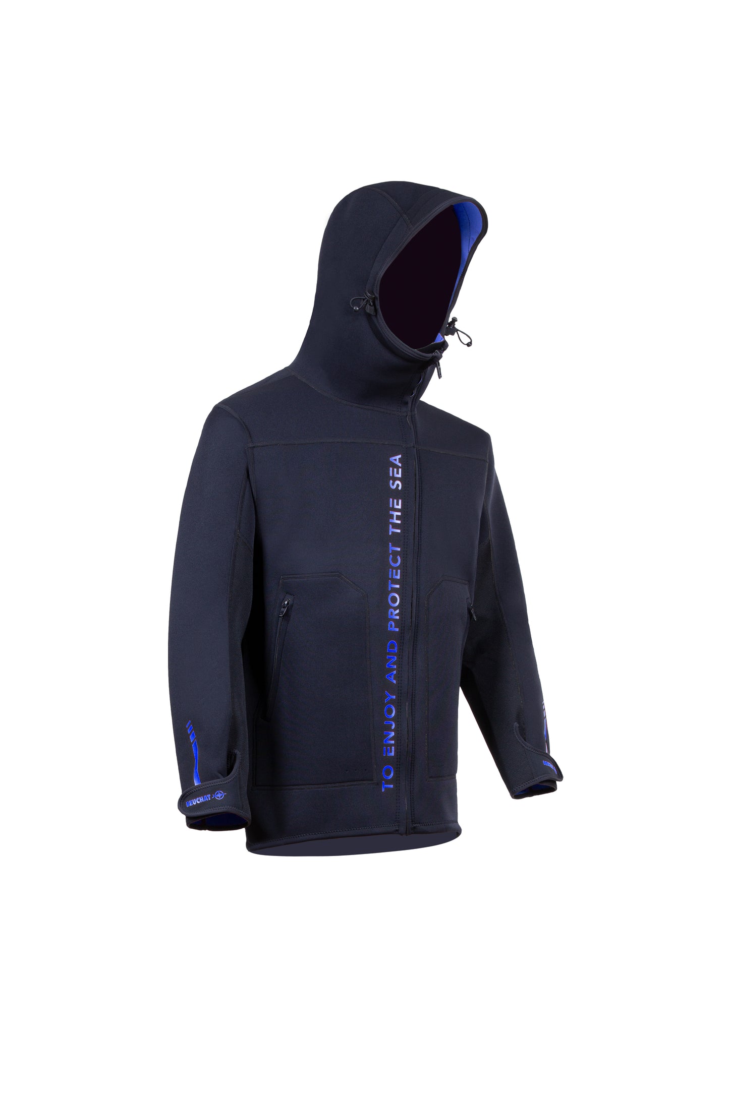 Neoprene Hooded Jacket - Blk/Blue